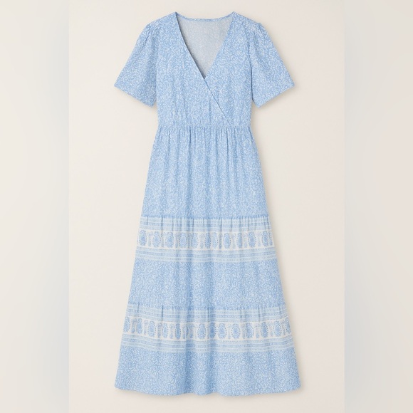 RUNS SMALL! Seven Islands Blue & White floral Maxi Dress – Size 3X – NWT - Picture 1 of 7